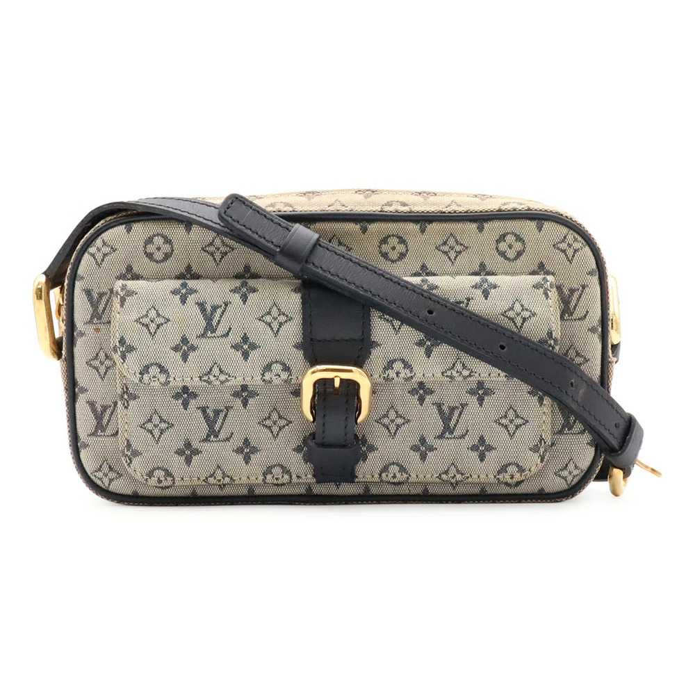 LOUIS VUITTON Monogram Juliette Crossbody Bag Canvas Leather Blue Navy Blue